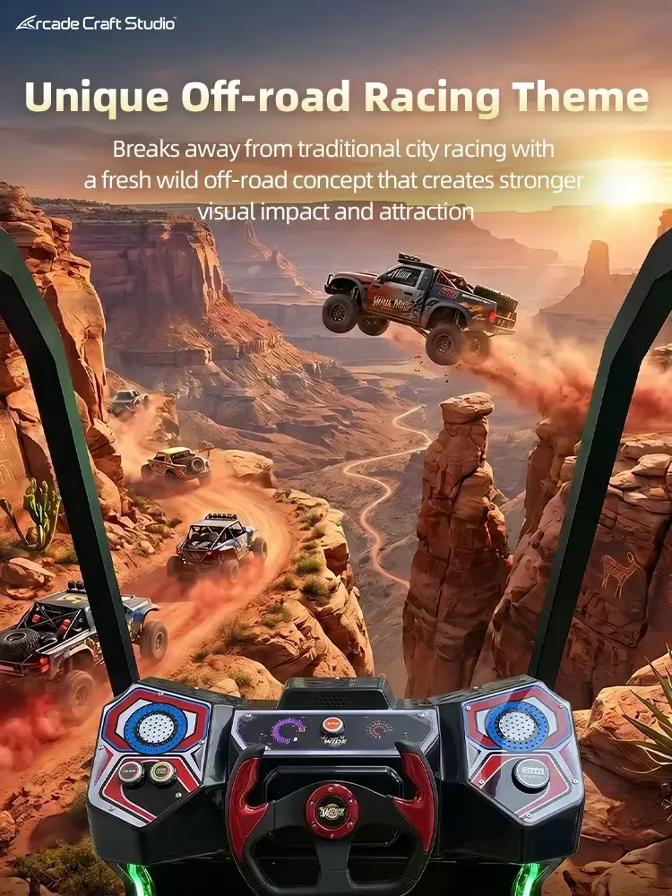 Wide Ride Arcade Car Racing Machine