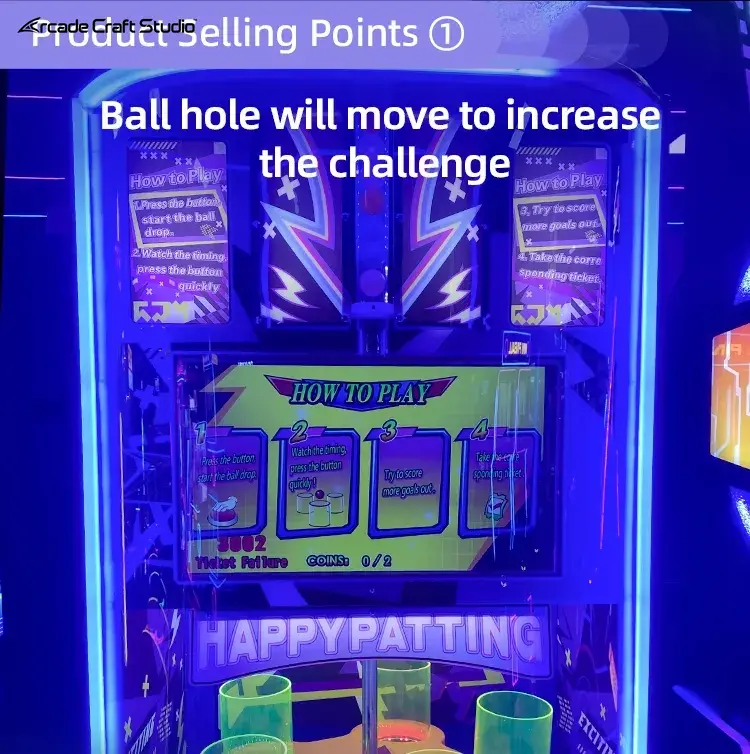 Happy Patting Ball Drop Arcade Game Ticket Arcade