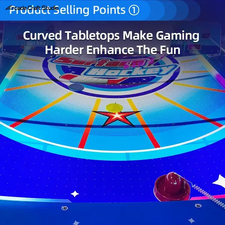 Commercial Curved Air Hockey Table Arcade Machine