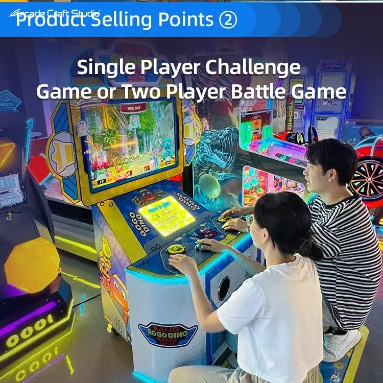Dino Quick Press Video Arcade Ticket Game