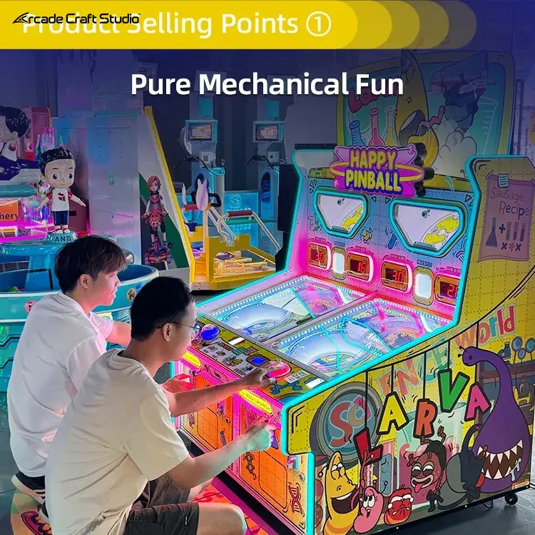 Happy Pinball 2 Players Ticket Game Machine