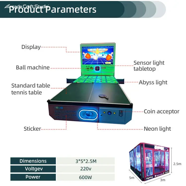 Table Tennis Simulator AR Ping Pong Game Arcade