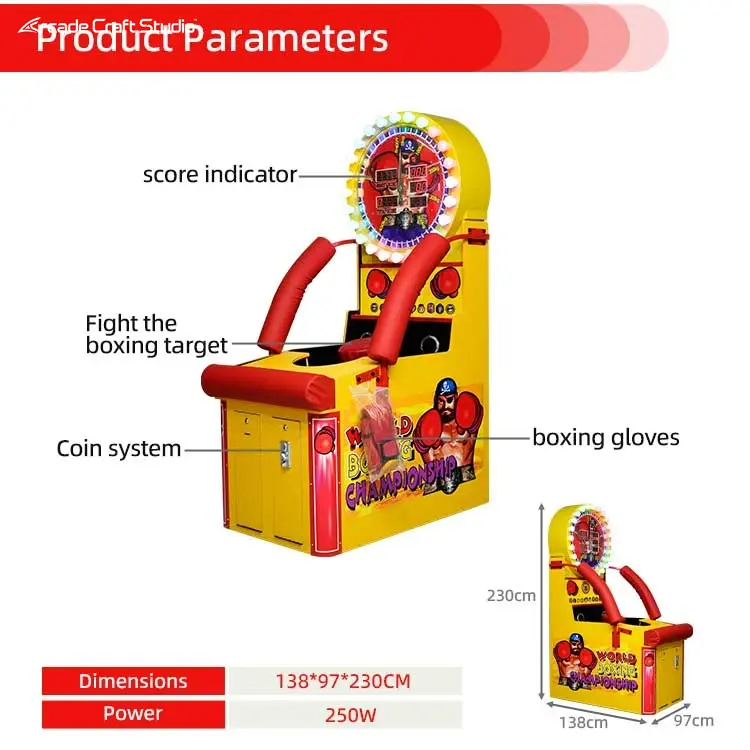 World Boxing Championship Boxing Arcade Game With Gloves