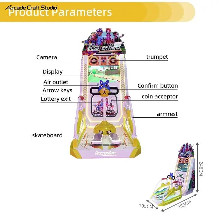 Kids Scooter Hero Skateboard Arcade