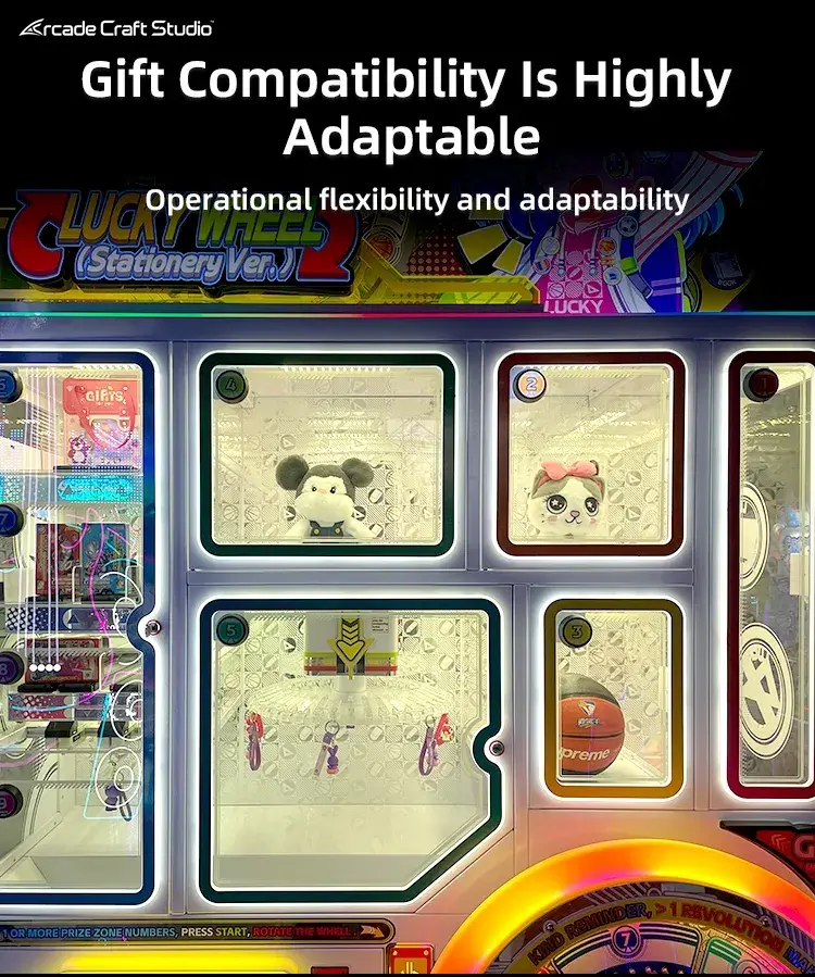 Lucky Wheel Coin Operated Prize Machine