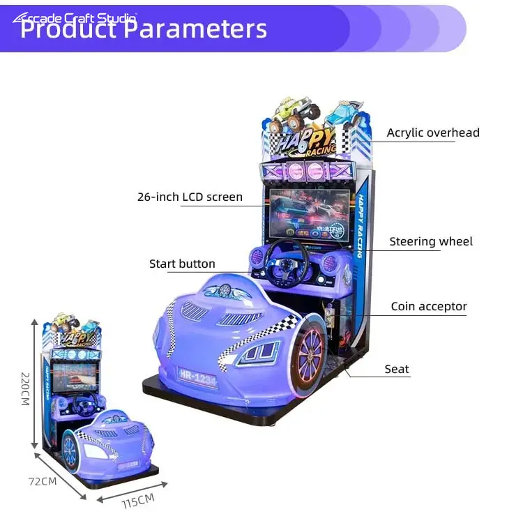 Happy Racing Car Racing Arcade Game Machines
