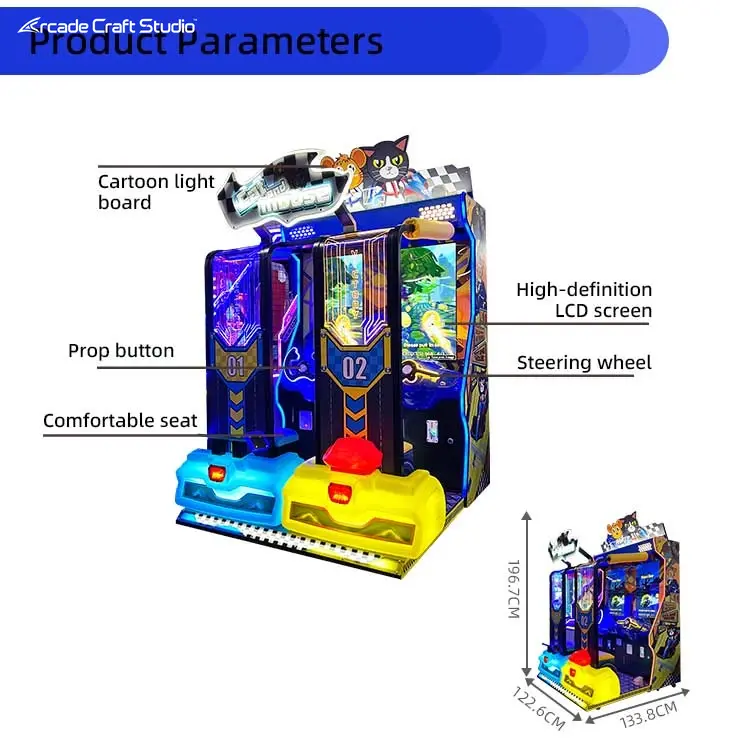 Cat And Mouse 2 Players Driving Arcade Game Machine