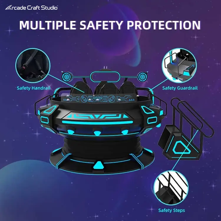 5 Players 9D VR UFO Simulator