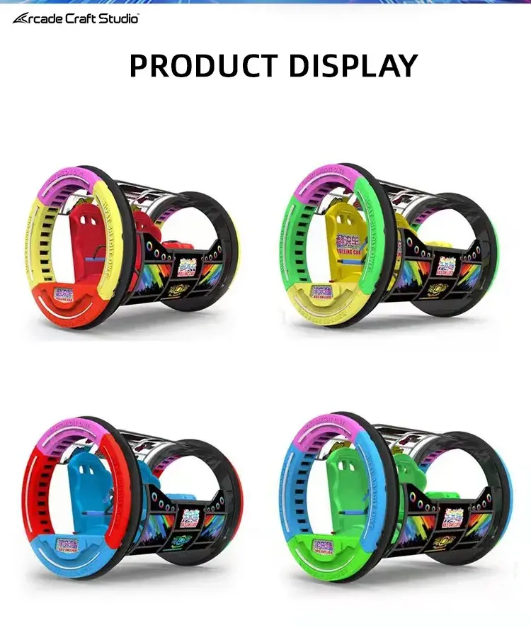 Amusement Park Ride 360 Degree Rolling LeBar Car