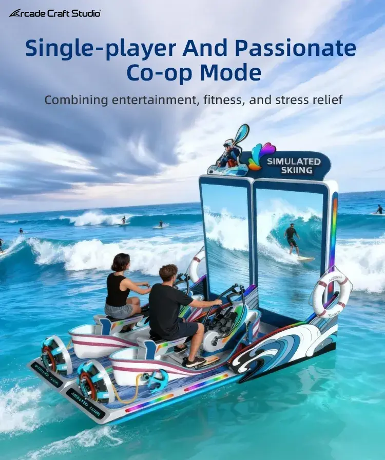 Digital Rowing 2 Players Indoor Rowing Machine Simulator