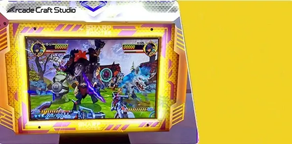 Two Player Shooting Arcade Video Game Machine