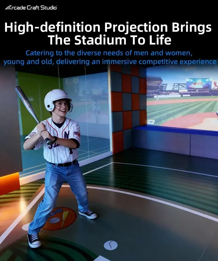 Indoor Baseball Hitting Cage Simulator