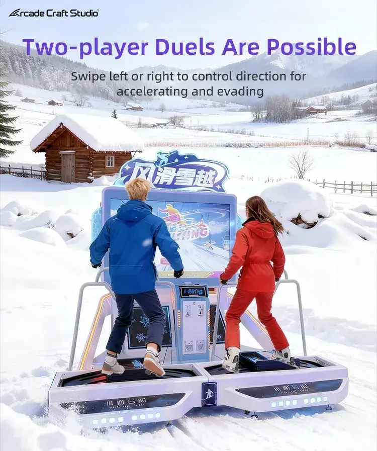 2 Players Skiing Arcade Game Simulator