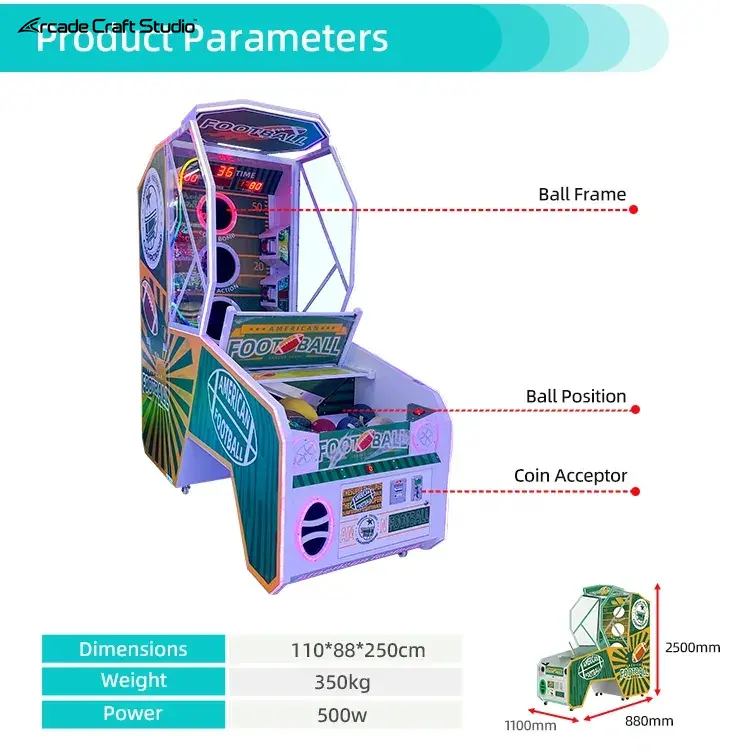 American Football Rugby Toss Arcade Game