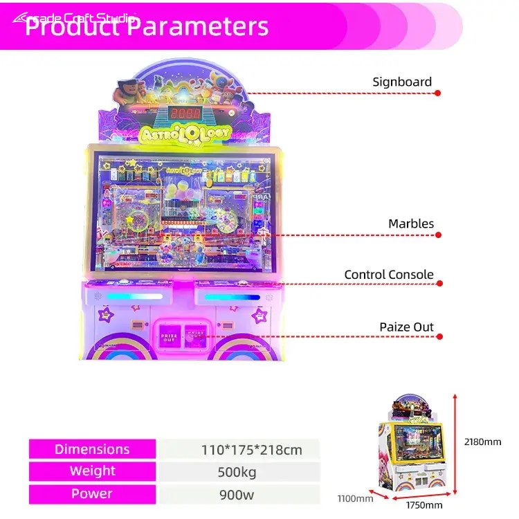 Zodiac Party Marble Pusher Ticket Arcade