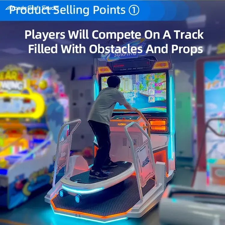 Interactive Surfing Coin Operated Surf Arcade Machine