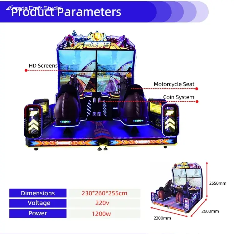 2 Players Horse Racing Arcade Game Machine