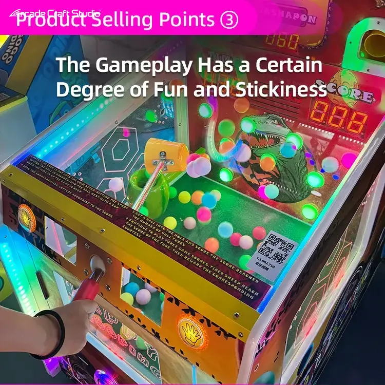Happy Scooping Catching Ball Ticket Game Machine
