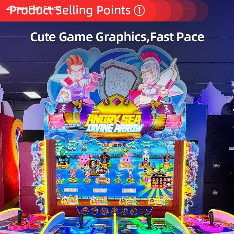 Angry Sea Divine Arrow 4 Player Arcade Ticket Game