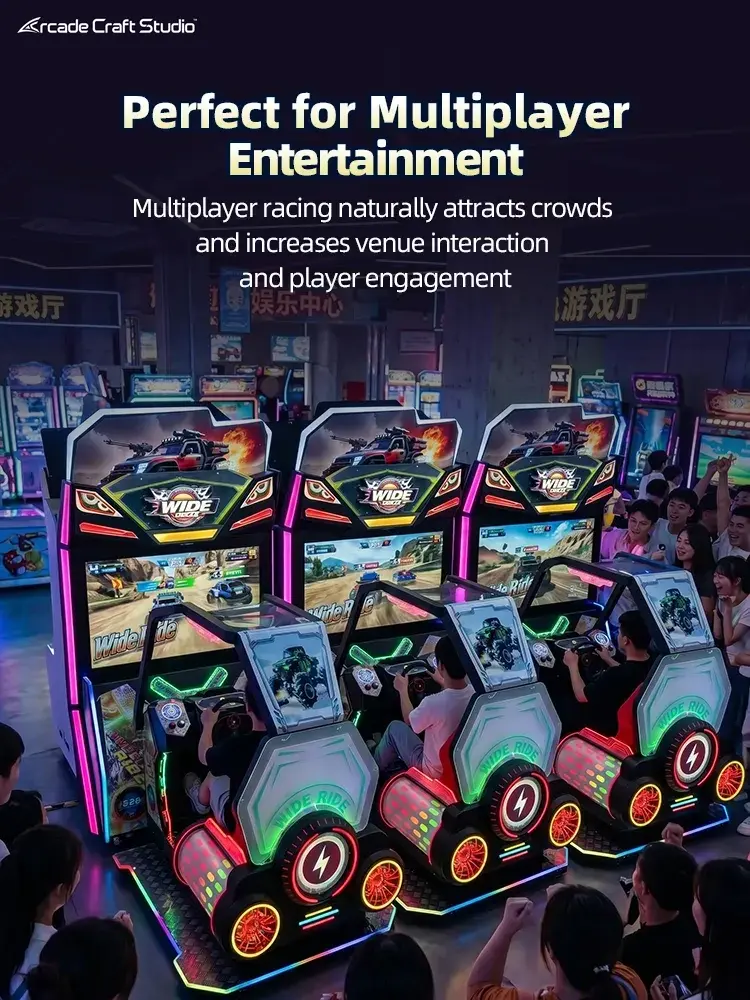 Wide Ride Arcade Car Racing Machine