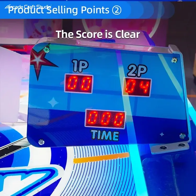 Commercial Curved Air Hockey Table Arcade Machine