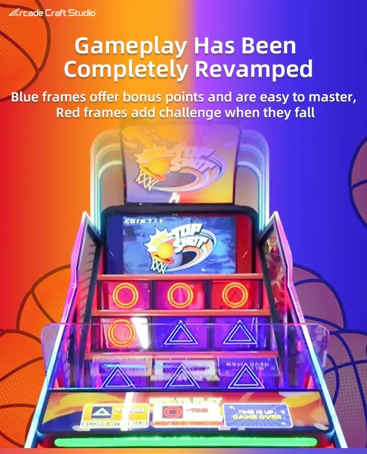 Top Shot Coin Operated Basketball Game Machine