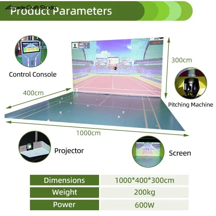 Interactive Projection Badminton Simulator Game