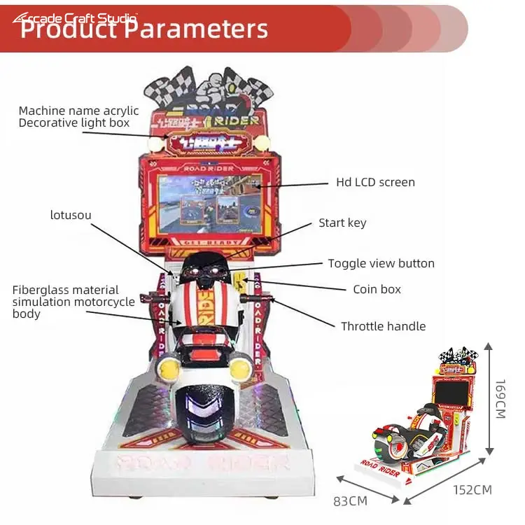 Road Rider Kids Motorcycle Arcade Game