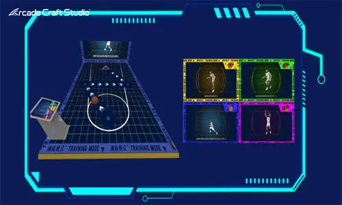 Indoor Basketball Hoop Arcade With Projection Interactive
