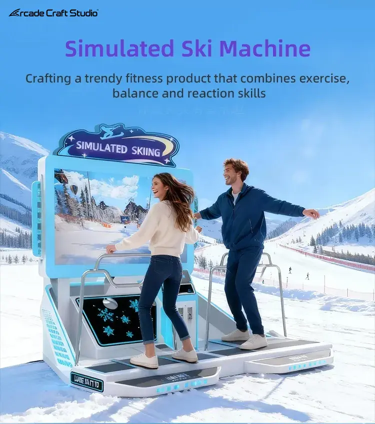 2 Players Skiing Arcade Game Simulator