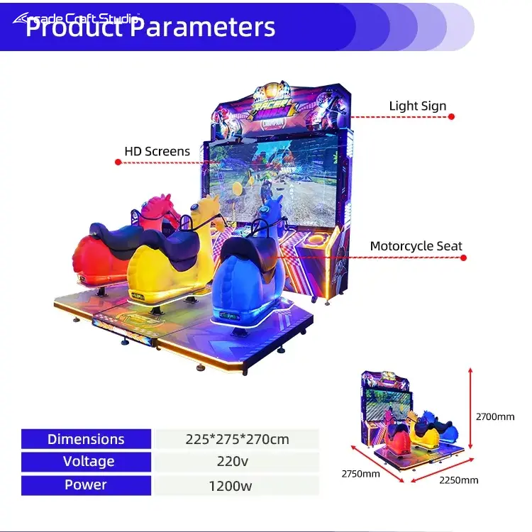 Racer Horse 3 Players Horse Race Arcade Machine