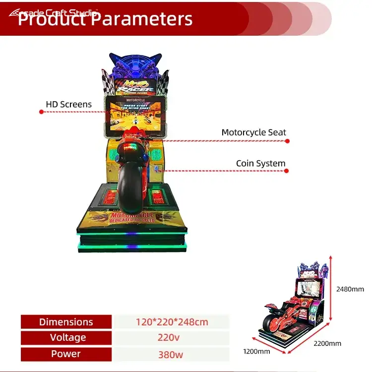 Moto Racer Coin Operated Motorcycle Arcade Game