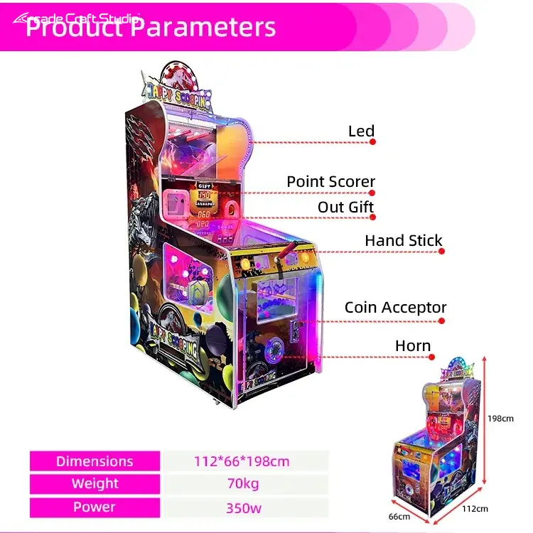 Happy Scooping Catching Ball Ticket Game Machine
