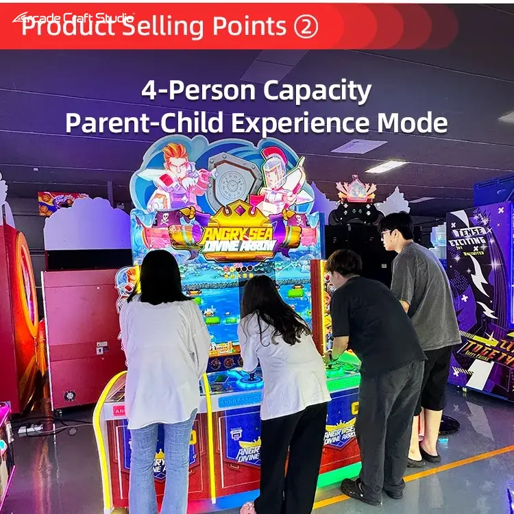 Angry Sea Divine Arrow 4 Player Arcade Ticket Game