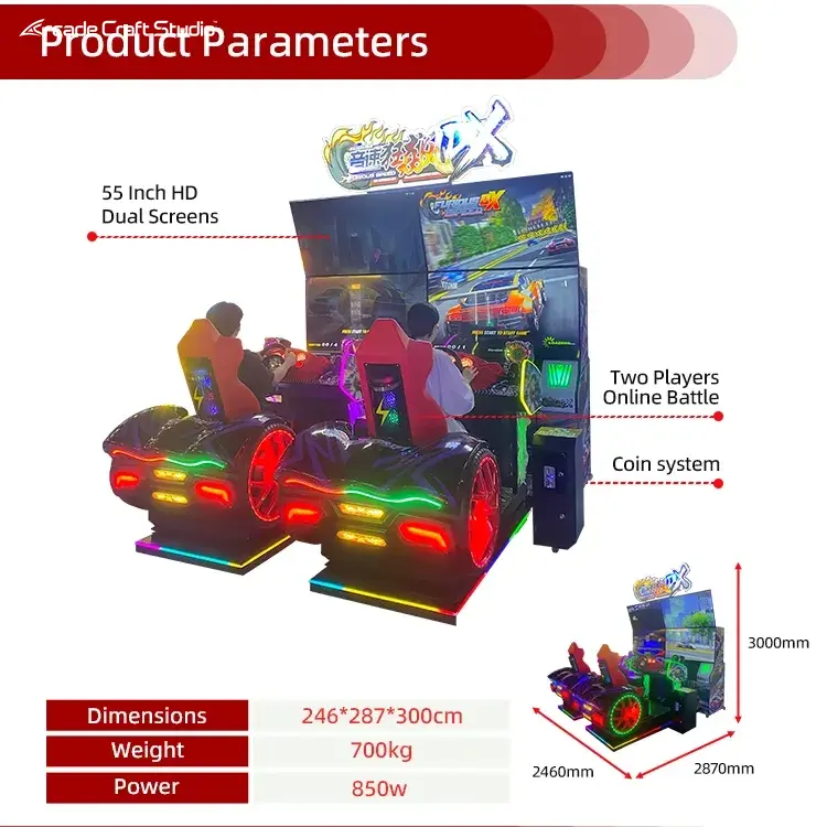 Furious Speed DX Coin Operated Race Car Arcade Game