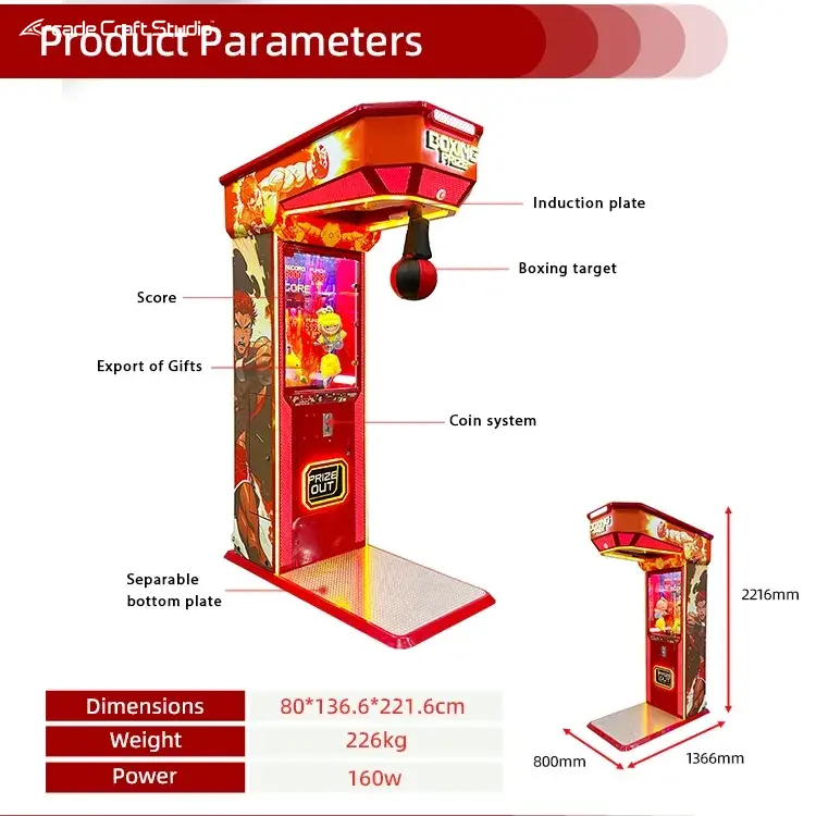 Coin Operated Prize Ticket Punching Arcade Game