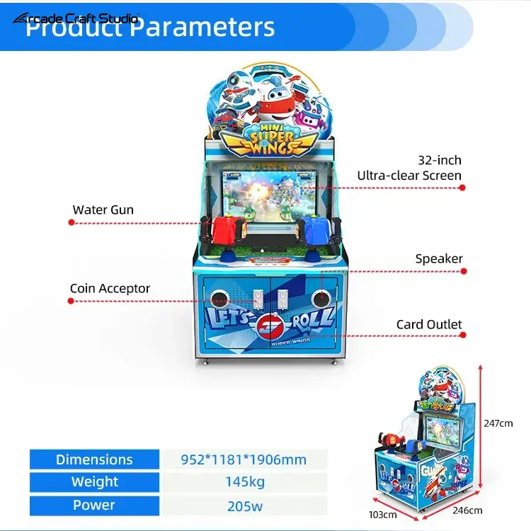 Mini Jet Team Kids Water Shooting Arcade