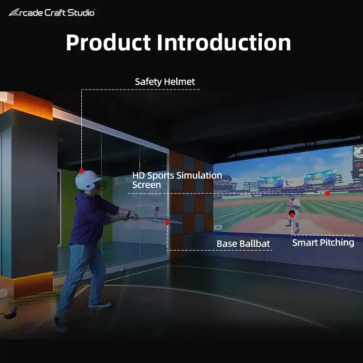 Indoor Baseball Hitting Cage Simulator