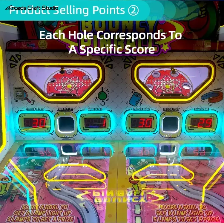 Cartoon Bug Bouncy Pinball Ticket Game Machine