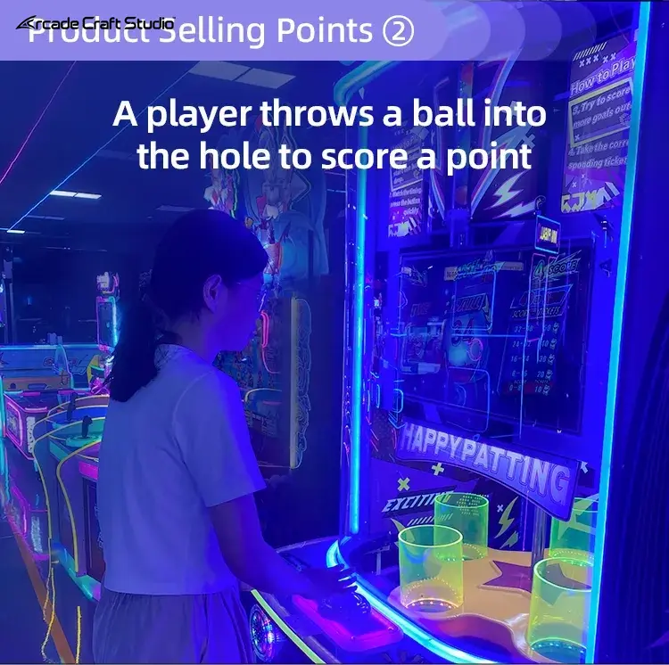 Happy Patting Ball Drop Arcade Game Ticket Arcade