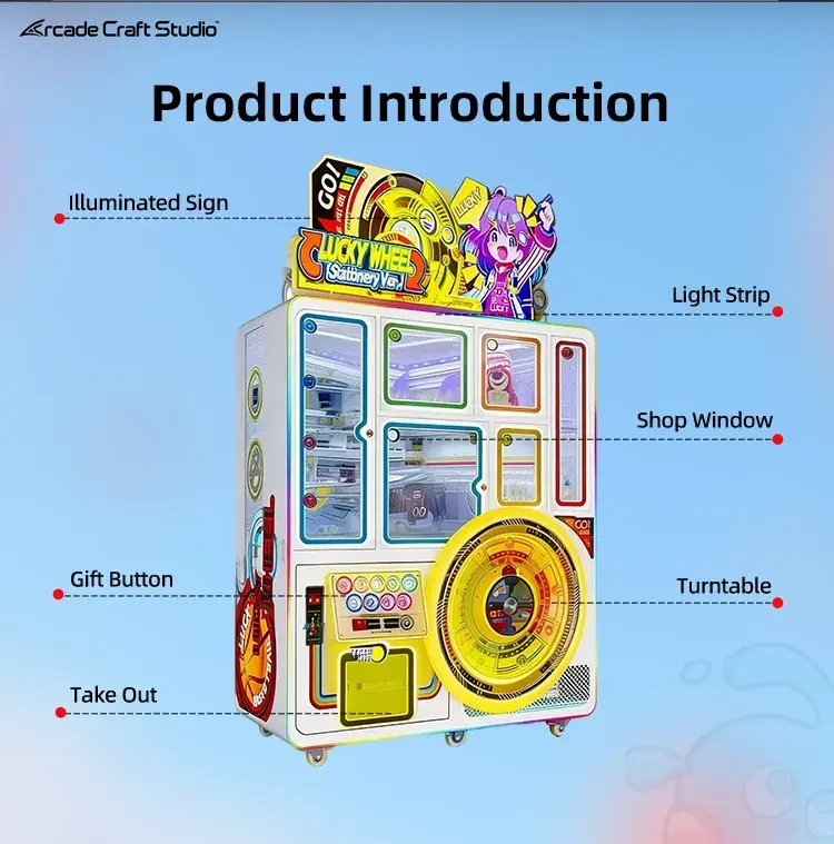 Lucky Wheel Coin Operated Prize Machine
