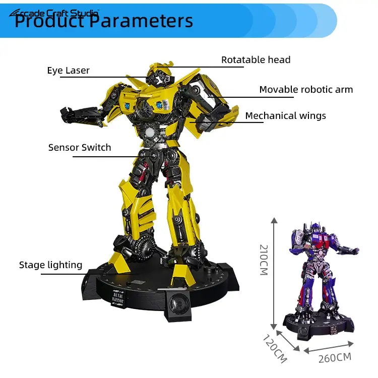 Metal Warrior Amusement Park Welcome Robot