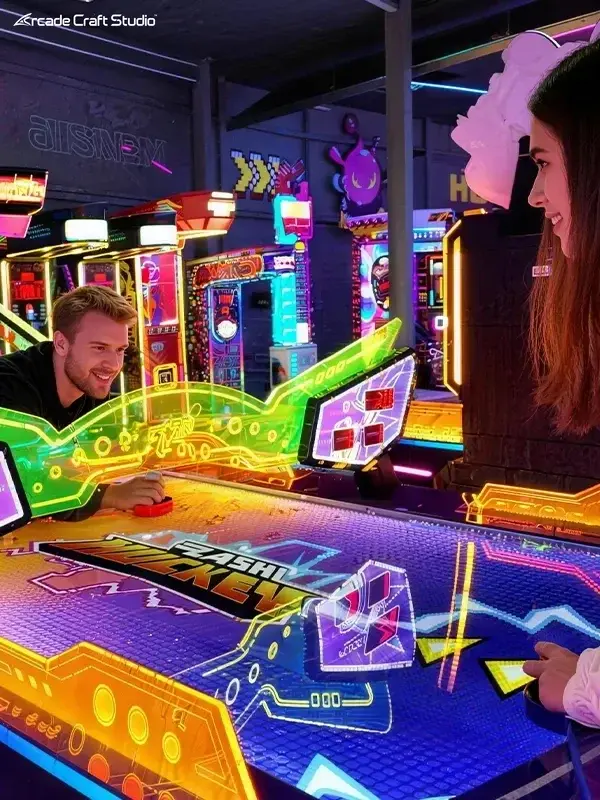 Flash Hockey Curved Coin Operated Air Hockey Arcade（Single-ball Version）