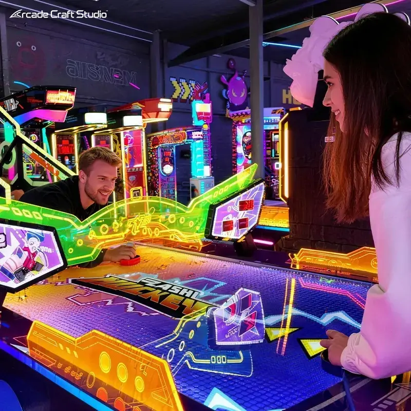 Flash Hockey Curved Coin Operated Air Hockey Arcade（Single-ball Version）
