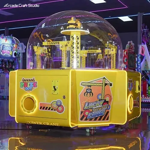 4 Players Lucky Tower Crane Toy Catching Claw Machine