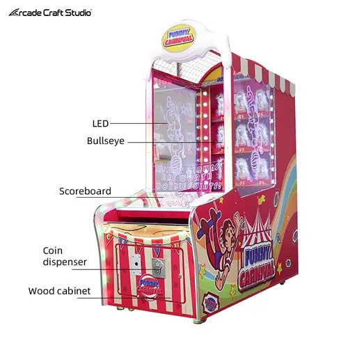 Funny Carnival Ball Throwing Ticket Redemption Arcade Games
