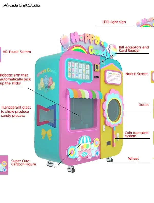 Happy Candy Cotton Candy Vending Machine