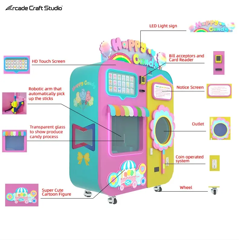 Happy Candy Cotton Candy Vending Machine