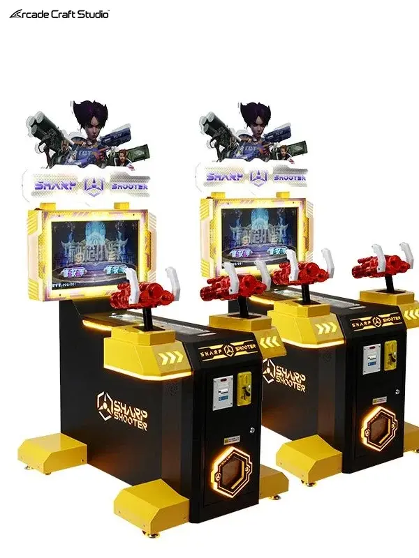 Two Player Shooting Arcade Video Game Machine
