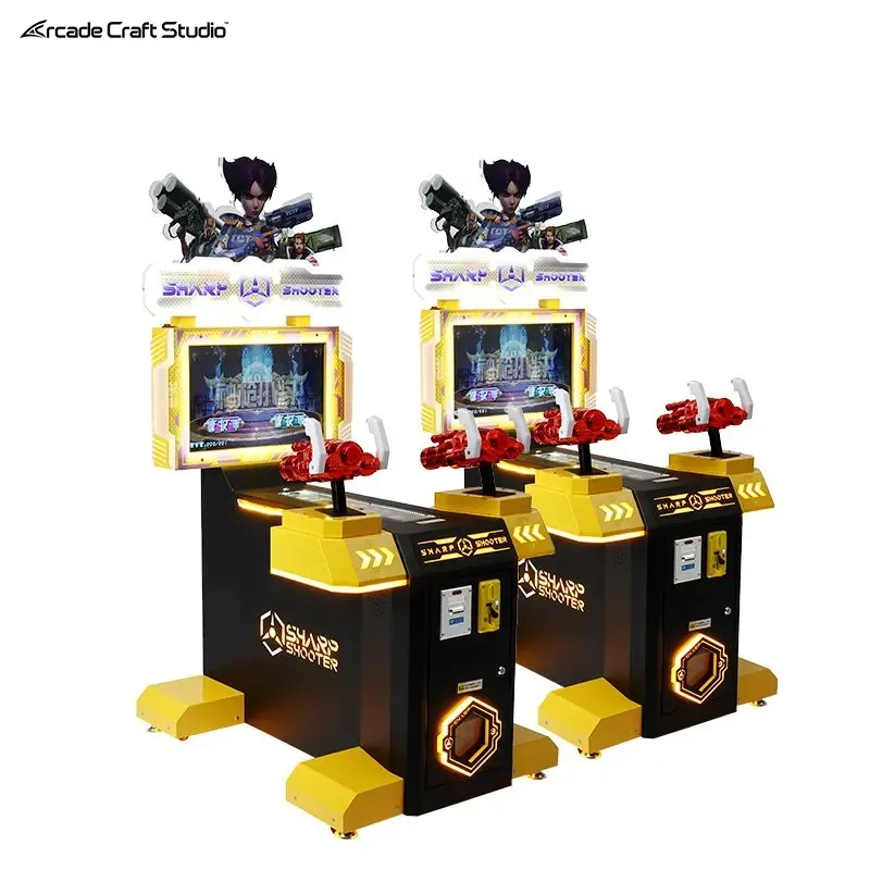 Two Player Shooting Arcade Video Game Machine